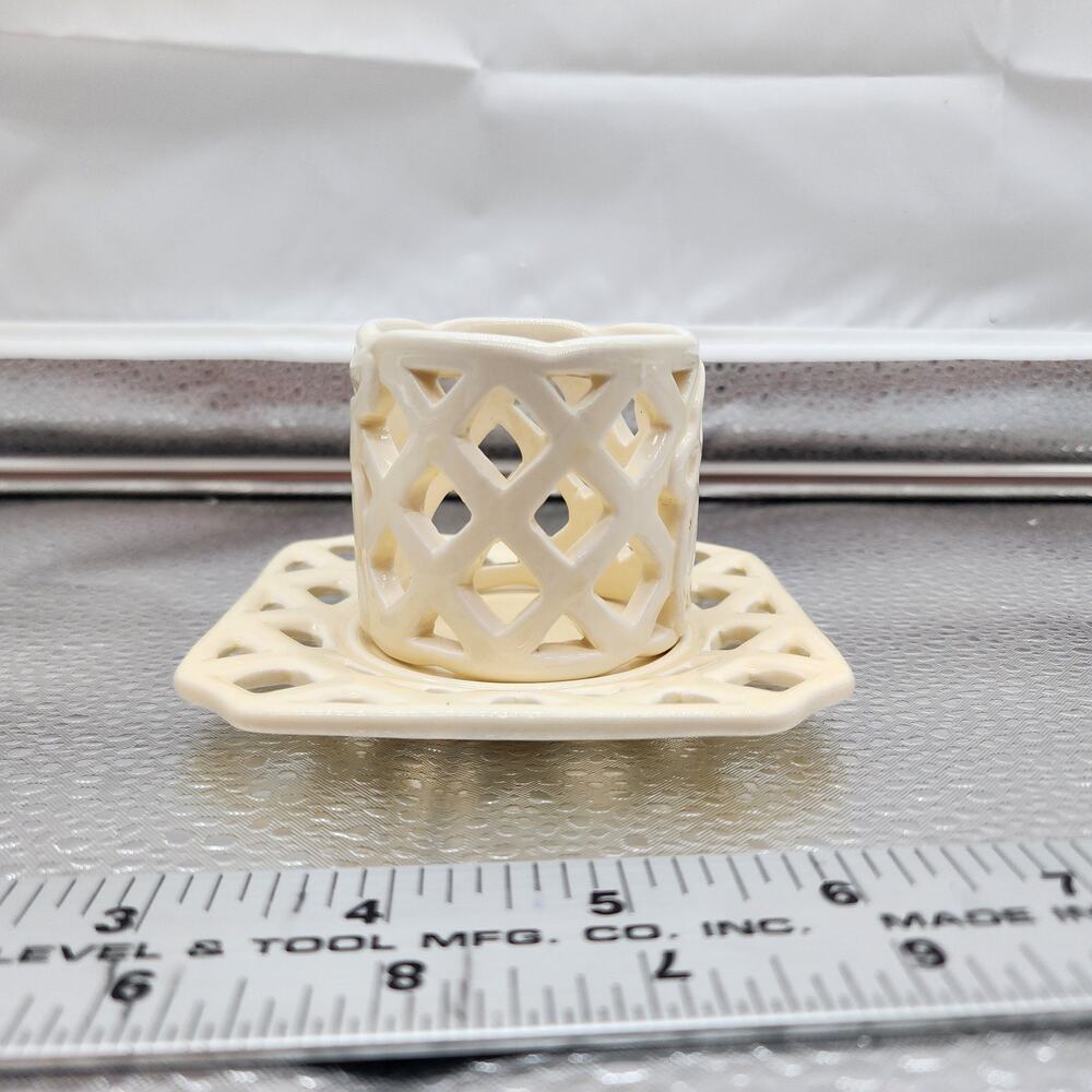 Princess House Butterfly Trellis Tea Light Candle Holder 2pc